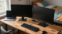How to Set Up a Dual Monitor Station in a Small Dorm Room