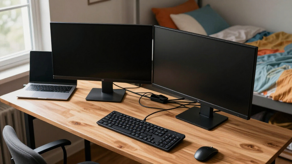 How to Set Up a Dual Monitor Station in a Small Dorm Room
